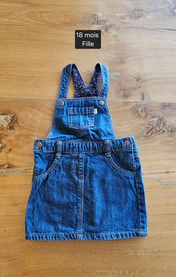 Robe salopette bébé fille