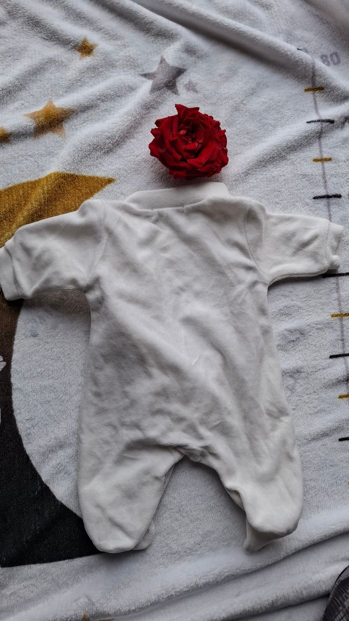 Pyjama mixte kitchoun blanc om/ 50 cm - photo numéro 2
