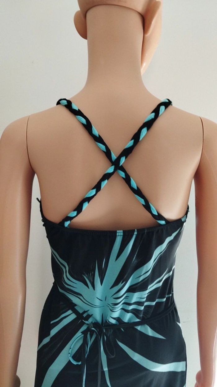 Robe noire et bleu femme taille l - photo numéro 10