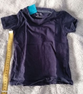 maillot manches courtes enfant bleu marine