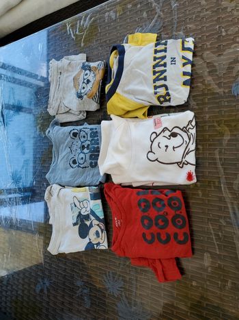 Lot 6 T-shirts manches longues 2 ans 86 cm