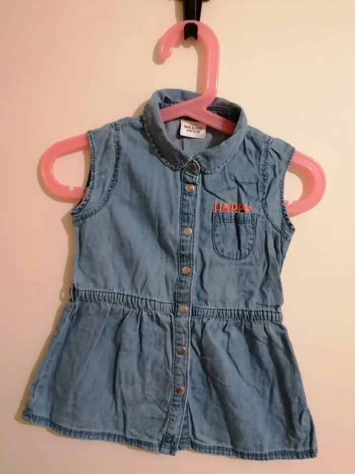 Lot robes en jean 12 mois tape à l œil - photo numéro 2