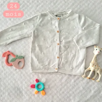 Gilet blanc Tape à l'œil 24mois