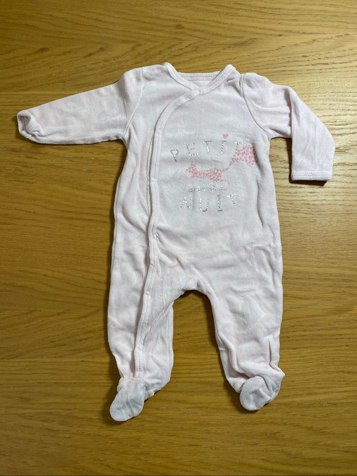 Kimadi Pyjama Grenouillère rose Taille 6 mois - photo numéro 2