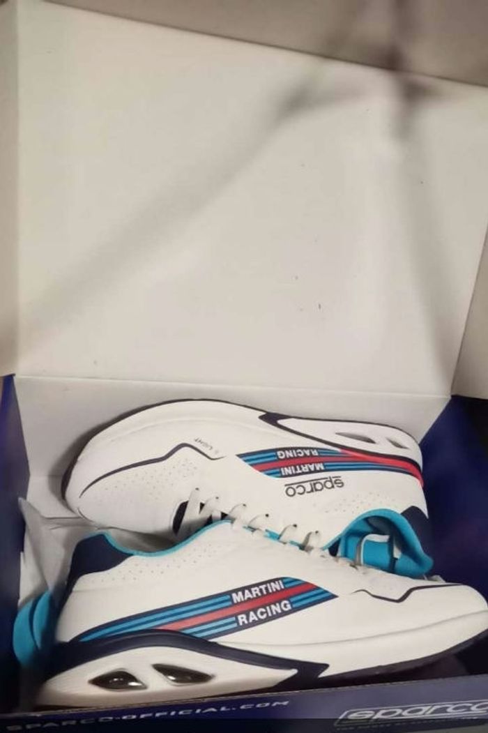 Baskets Sparco Édition Martini S LIGHT Blanc/Bleu marine t44 - photo numéro 2