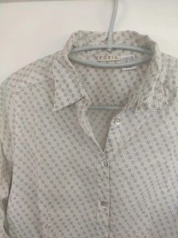 Edeis chemise blanche violet 40