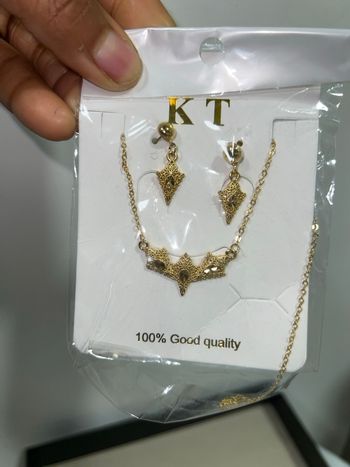 Collier avec boucles d’oreilles inoxydable 