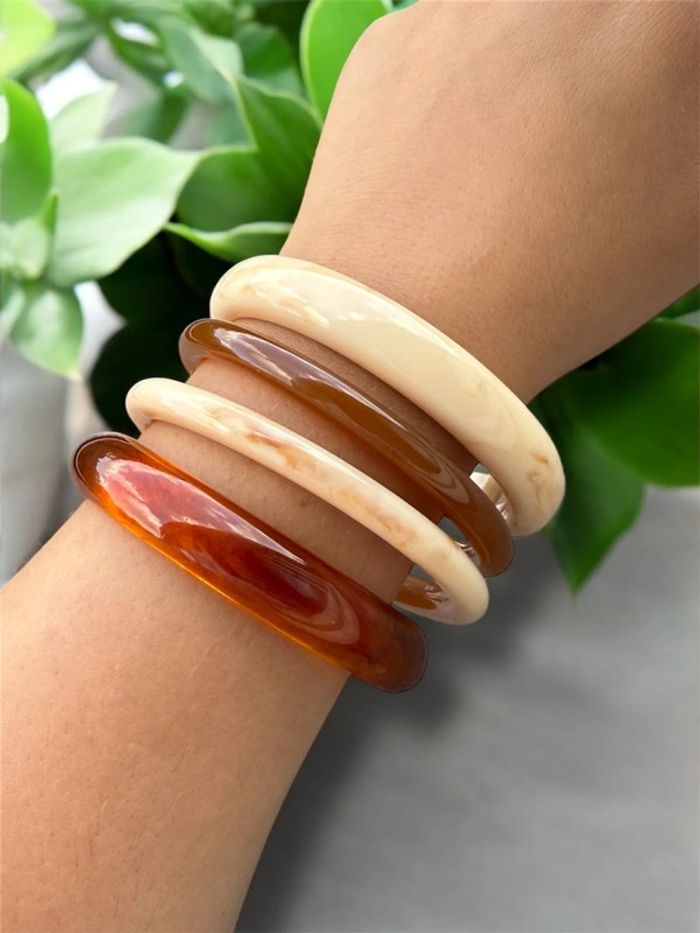 Ensemble 4 bracelets en résine