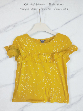 T-shirt 6 ans Kiabi (60f-90-mag)