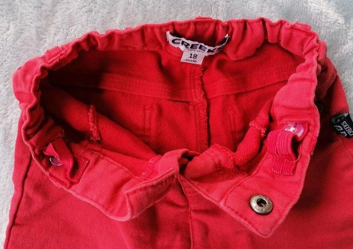 Jeans léger, stretch, rouge, Creeks, 18 mois - photo numéro 2