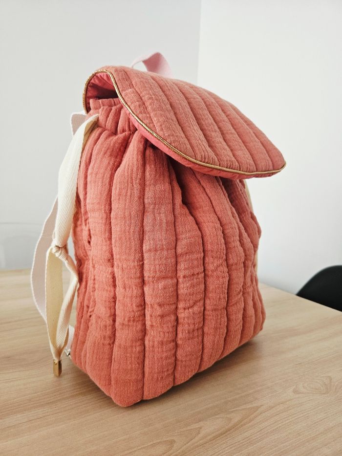 Sac à dos cotelé Vieux rose