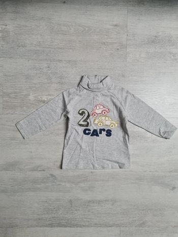 Sous pull tex neuf gris 12 mois voitures 🚗