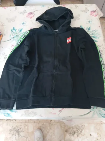 Gilet zippé noir Minecraft 14 ans