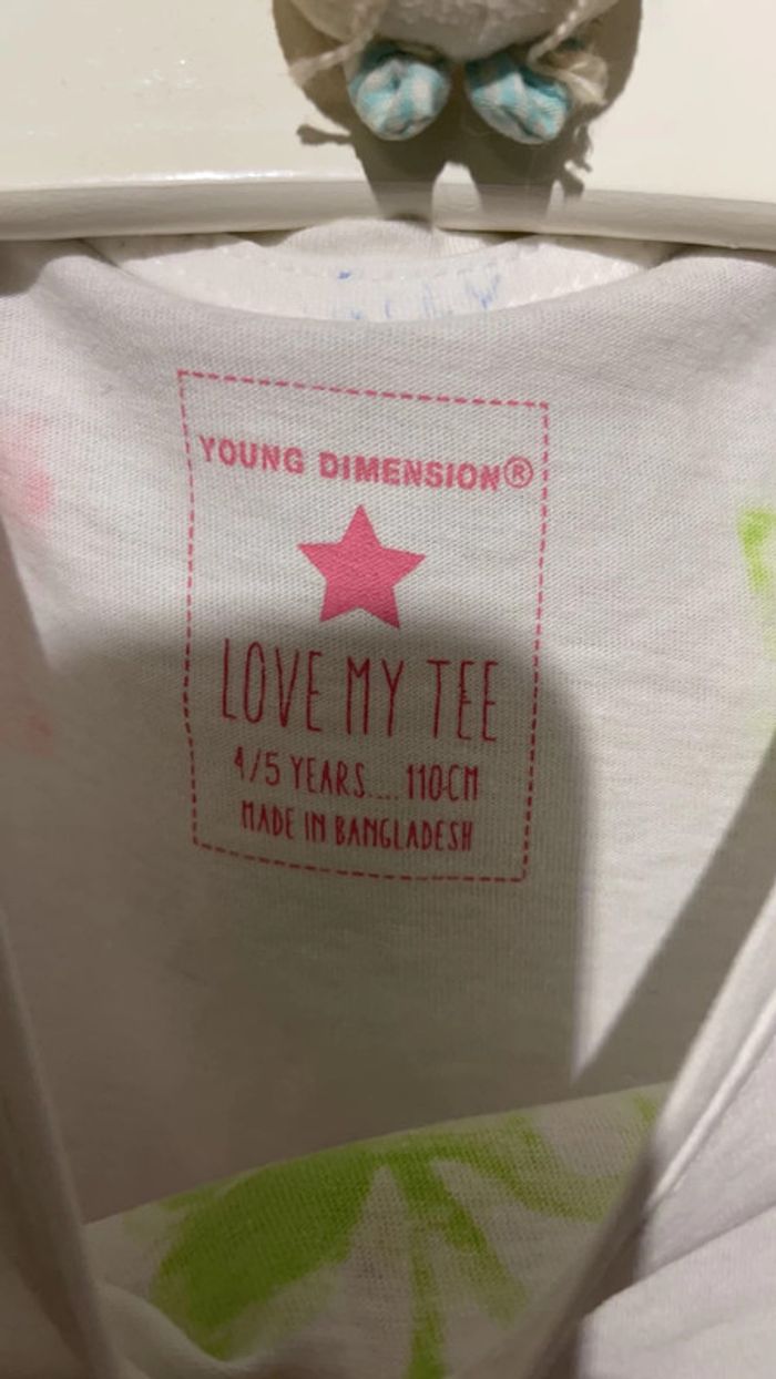 T-shirt fille 4 ans Young dimension - photo numéro 2