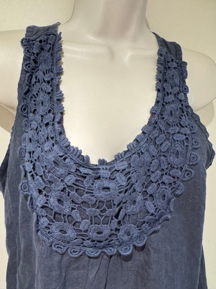 Robe lin taille S/36 bleu été printemps - photo numéro 4