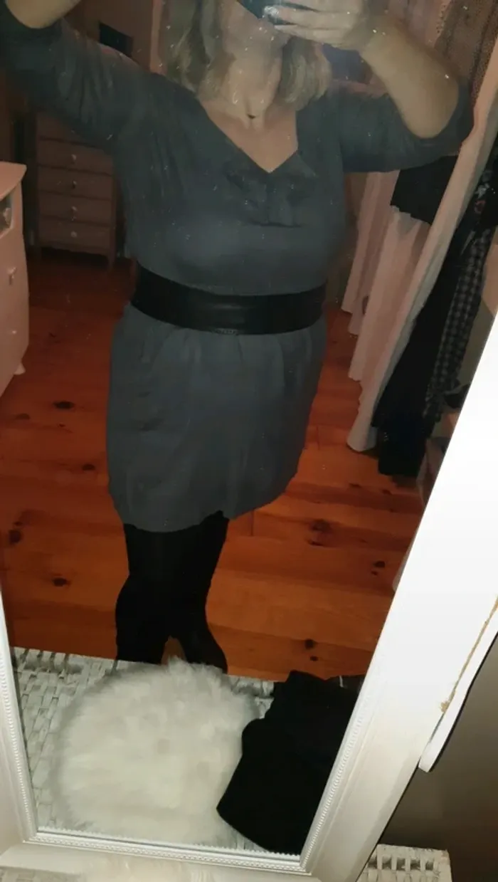 Robe Zara grise XL 42 - photo numéro 4