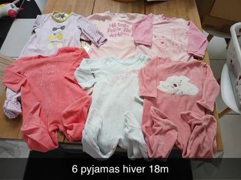 6 pyjamas hiver 18m