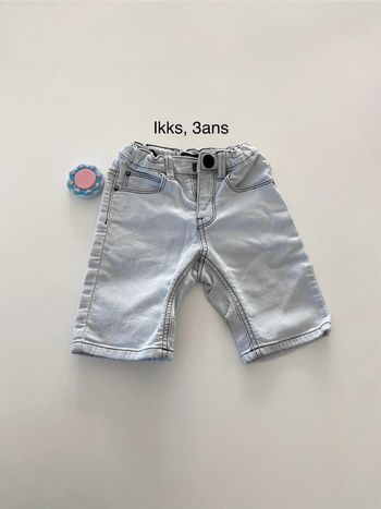 Bermuda jean gris ikks 3 ans