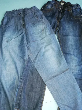 Lot de pantalons jeans bleus