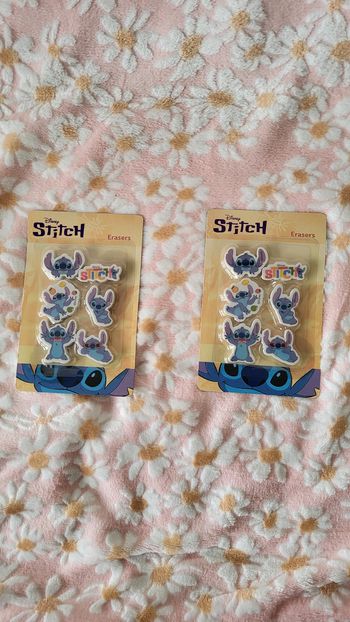 Lot 12 gommes stitch Disney neuves emballées
