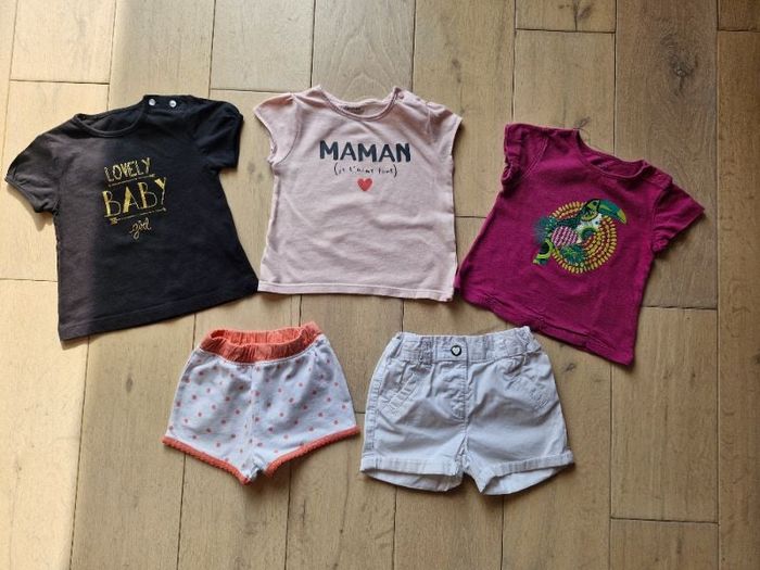 Lot 3 tee shirts + 2 shorts