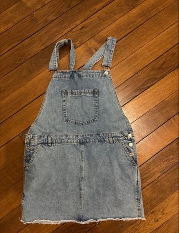 salopette jupe en jean mango