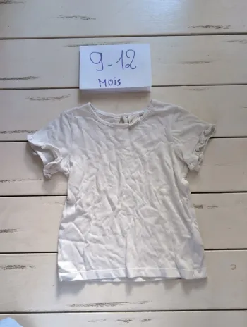 Tee shirt manches courtes bébé fille 9/12 mois