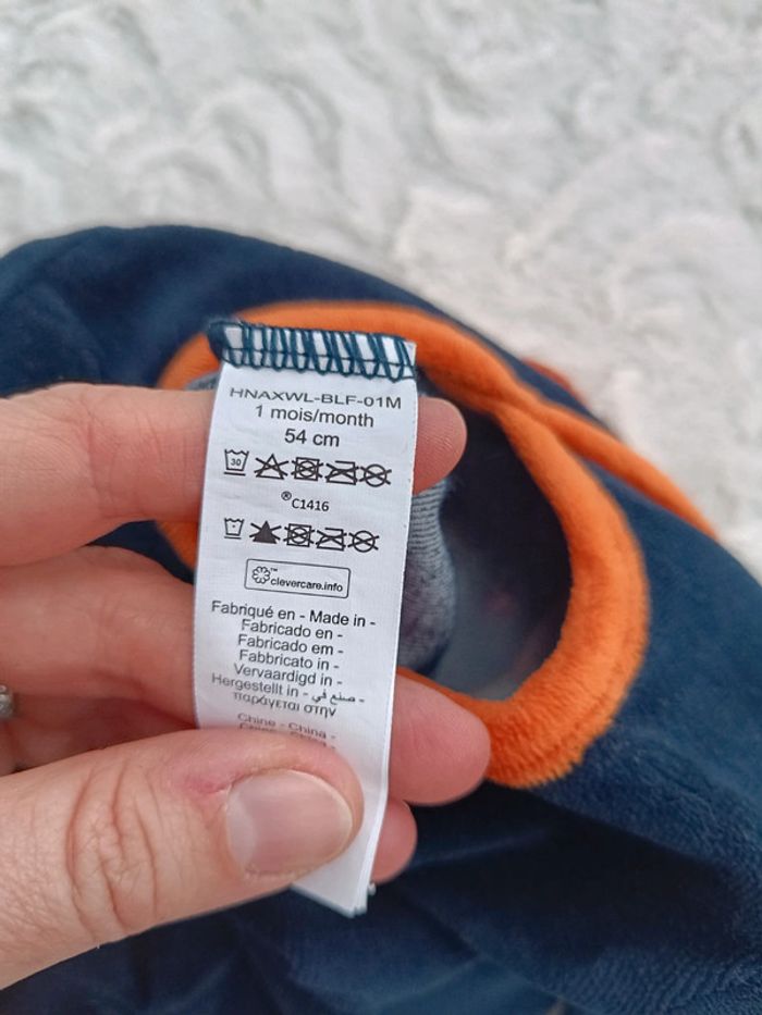 Pyjama grenouillère velours Garçon 1 mois Lion Orchestra - photo numéro 6