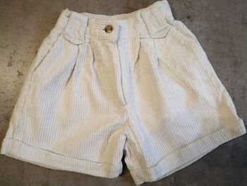 Short velours écru 5 ans