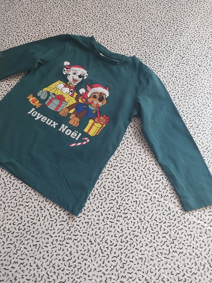 T-shirt Noël Pat’ Patrouille garçon – 3 ans - photo numéro 2