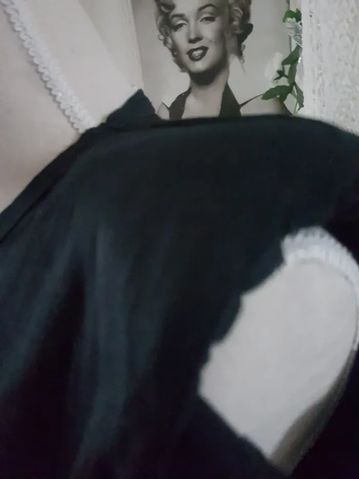 Haut noir epaulettes Mango Taille S - photo numéro 3