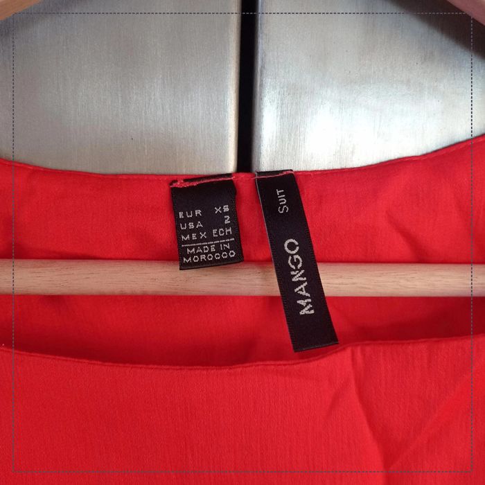 Robe Mango orange/rouge taille XS bon état - photo numéro 4