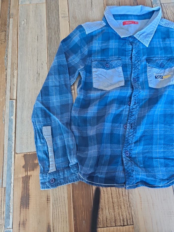 Chemise longue manche garçon taille 10 ans marque tissaia