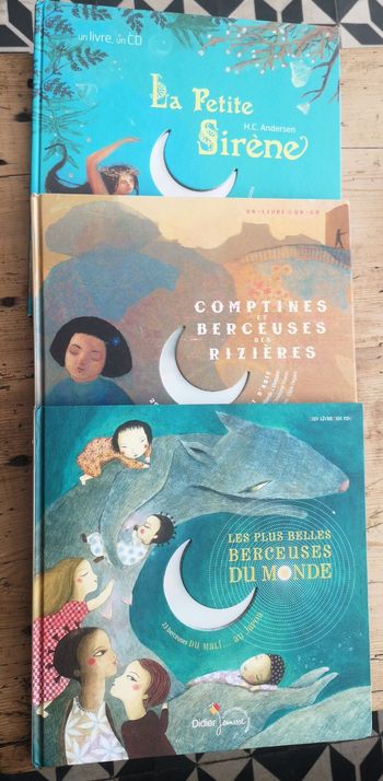 Lot de 3 livres cd audio berceuses et histoire