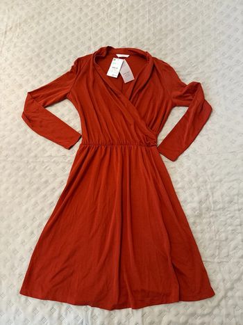Robe camaïeu XS neuve orange brûlée