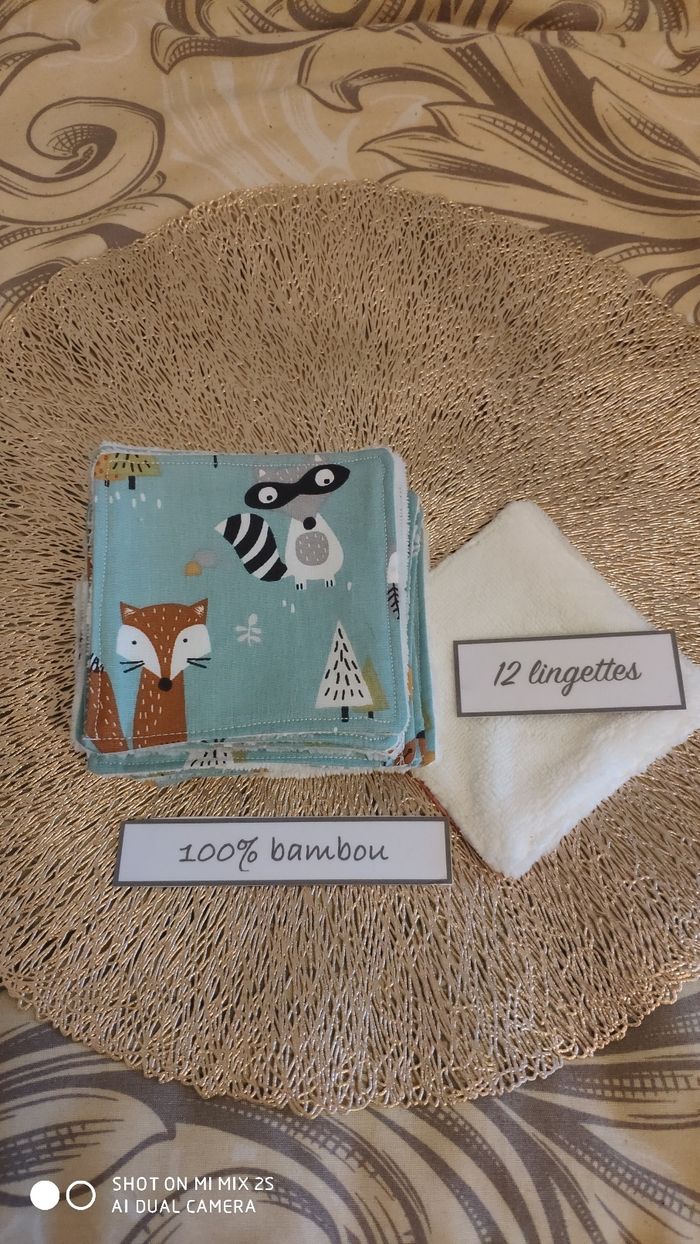 12 lingettes lavables neuf