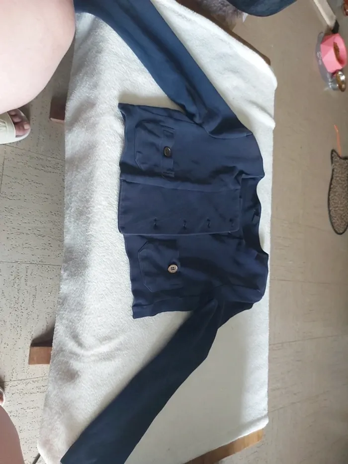 Veste courte bleue