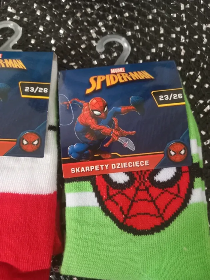 Lot 2 paires chaussettes Marvel Spiderman – 23/26 – Neuf - photo numéro 2
