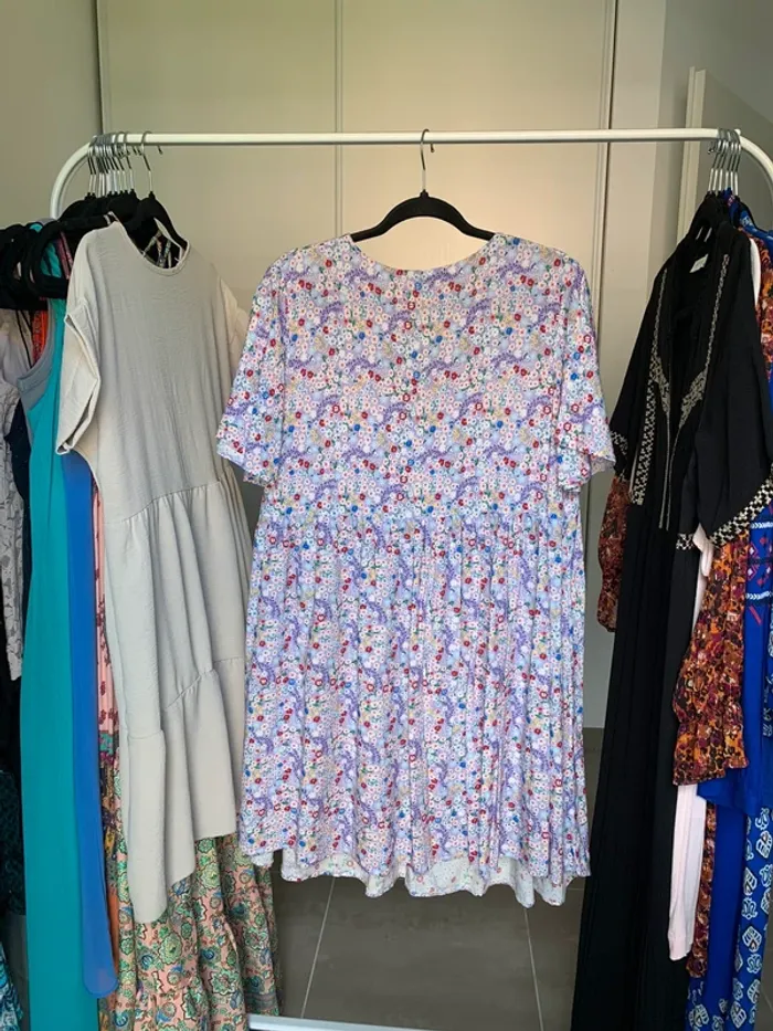 Robe été lila à motifs fleuris Kiwi Saint Tropez M/L - photo numéro 10