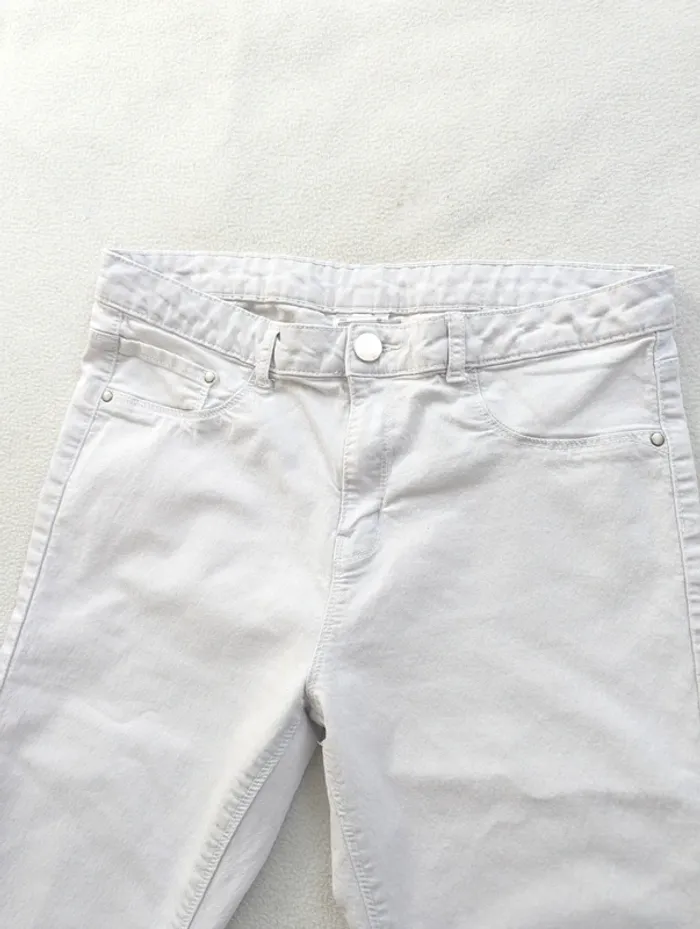 Jeans slim skinny blanc taille 38 - photo numéro 5