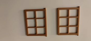 Playmobil 2 petites fenêtres marron