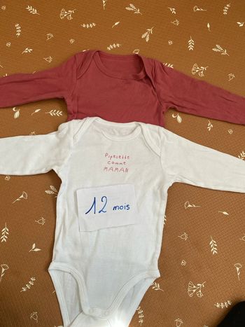 Lot bodys 12 mois