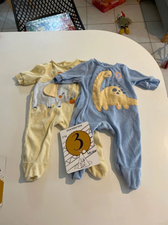 Lot 2 pyjama chaud 3 mois tex