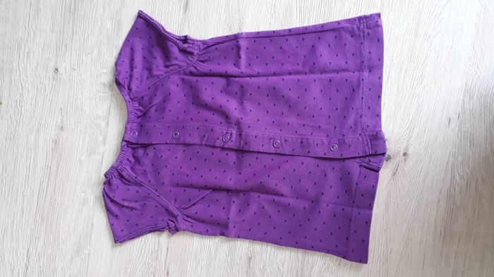 Tee shirt violet imprimé de coeur - photo numéro 2