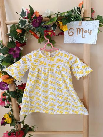 Robe 6mois légère avec son bandeau Sucre d'orge