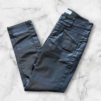 Pantalon slim noir luisant brillant chipie taille 34 XS