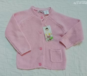 Pocopiano gilet rose coton Biologique