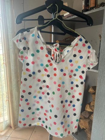 Tunique à pois manches à volants