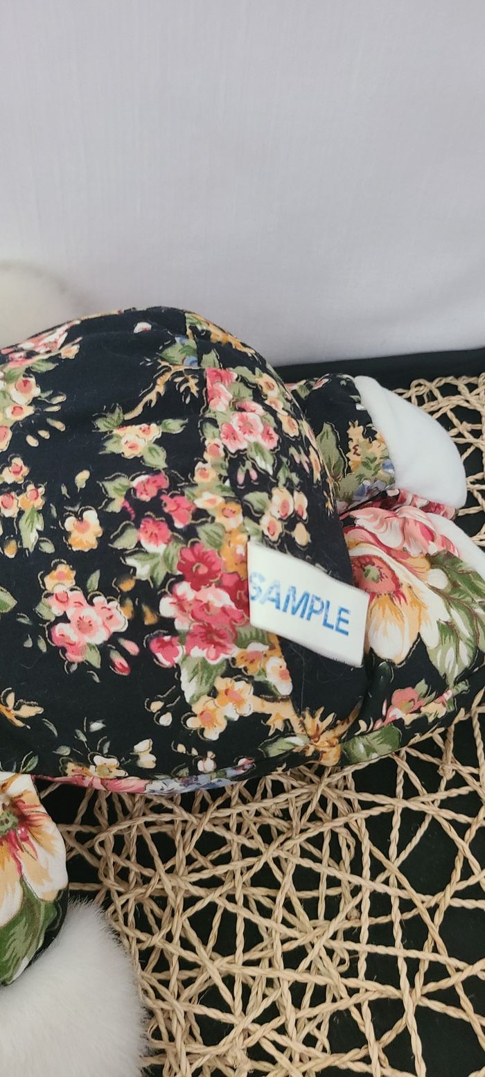 peluche vintage ours motif floral - photo numéro 5