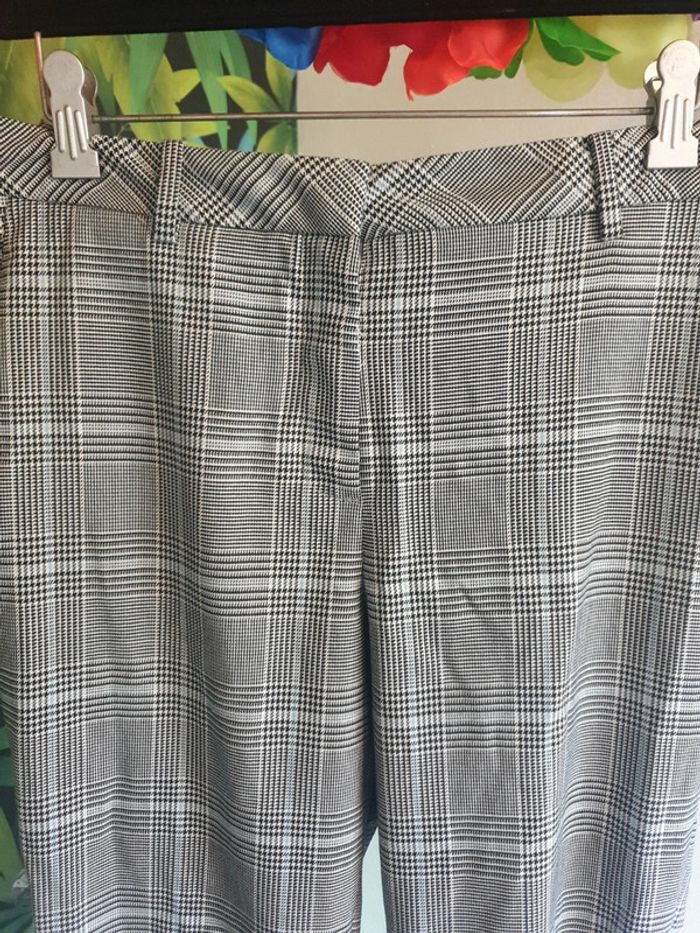 Pantalon carreaux bleu habillé - photo numéro 2